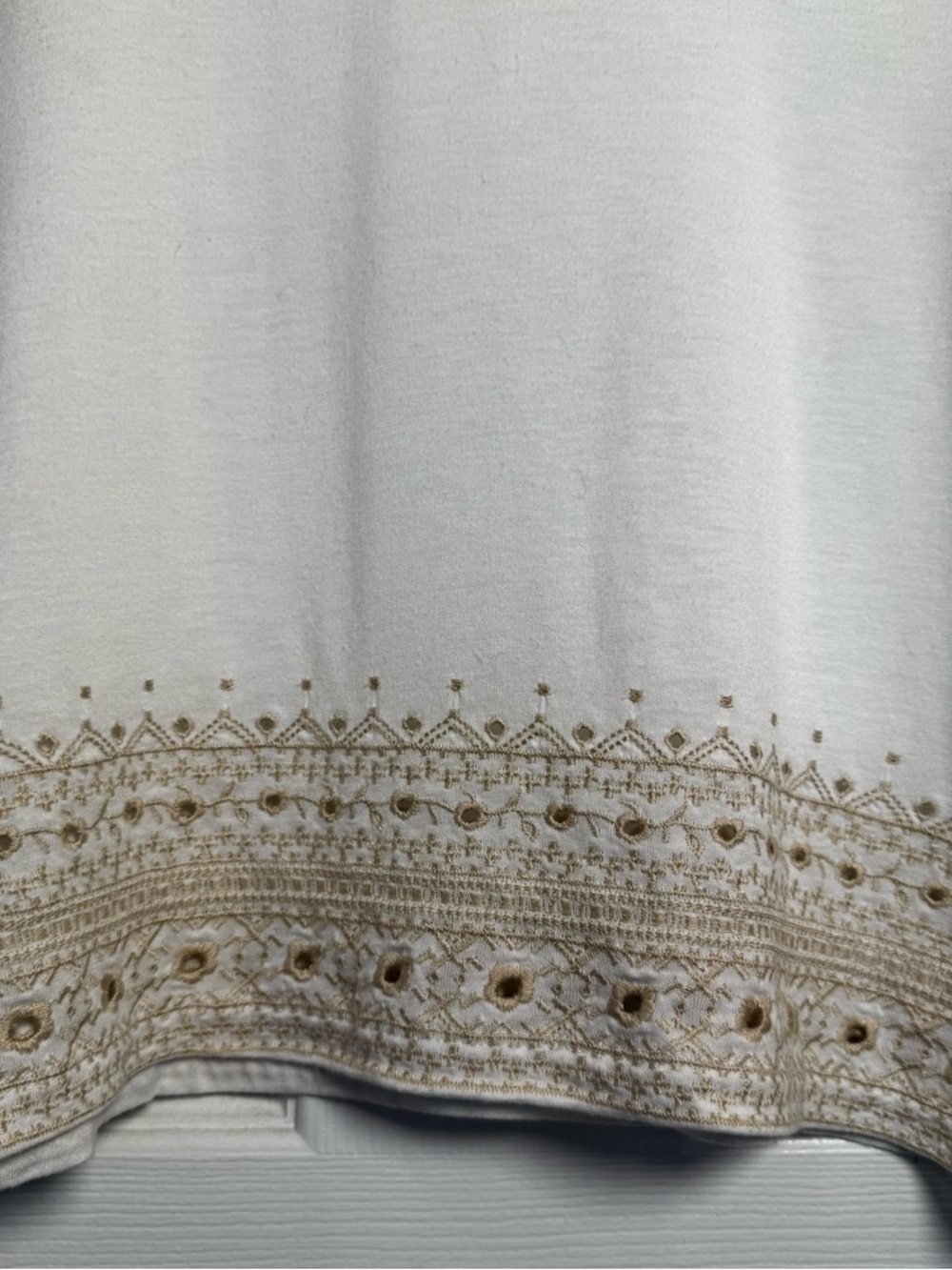 Spiritual Gangster Embroidered Hem Cropped Tank Top White Boho Festival Large - Picture 5 of 10